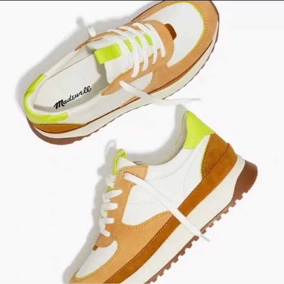 Madewell Shoes - Madewell Kickoff Sneakers 🌟 neon yellow details